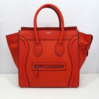 CELINE セリーヌ バッグ コピー 16398 2BB 28BB ラゲージミニ ショッパー トートバッグ ライトレッド